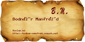 Bodnár Manfréd névjegykártya